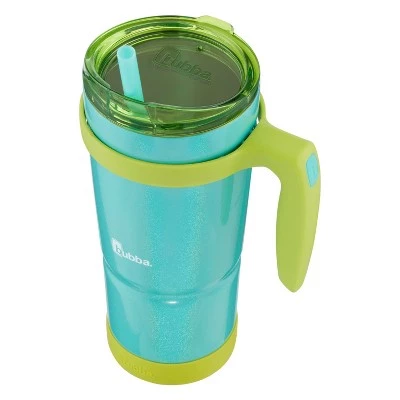 bubba Envy S Stainless Steel Tumbler with Straw Bumper and Handle Island Teal Iridescent