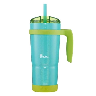 bubba Envy S Stainless Steel Tumbler with Straw Bumper and Handle Island Teal Iridescent - Image 4