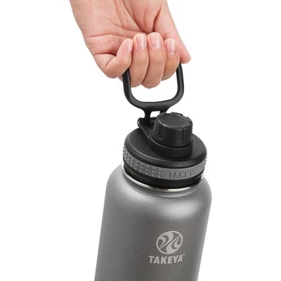 Takeya 32oz Originals Insulated Stainless Steel Water Bottle with Spout Lid - Graphite - Image 3