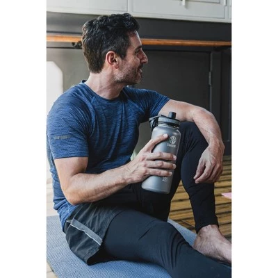 Takeya 32oz Originals Insulated Stainless Steel Water Bottle with Spout Lid - Graphite - Image 4