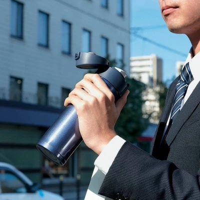 Zojirushi 12oz Stainless Steel Vacuum Insulated Mug with SlickSteel Interior - Smoky Blue - Image 5