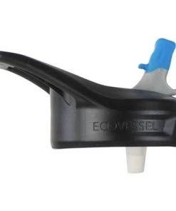 EcoVessel 24oz Wave Tritan Plastic Water Bottle with Straw Top Boulder Blue