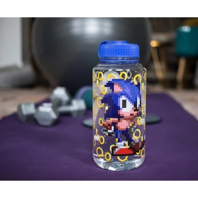Just Funky Sonic The Hedgehog Gold Rings Plastic Water Bottle | Holds 32 Ounces - Image 4