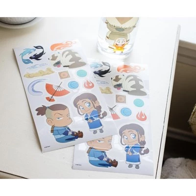 Silver Buffalo Avatar Chibi Aang & Appa Twist Spout Water Bottle And Sticker Set | 32 Ounces - Image 3