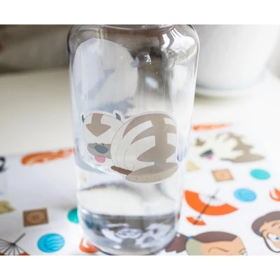 Silver Buffalo Avatar Chibi Aang & Appa Twist Spout Water Bottle And Sticker Set | 32 Ounces - Image 4
