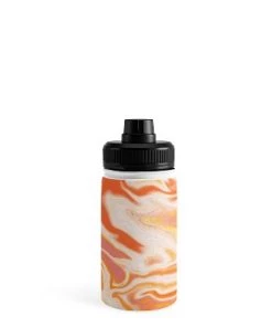 Sunshinecanteen Orange Marble Water Bottle - Society6