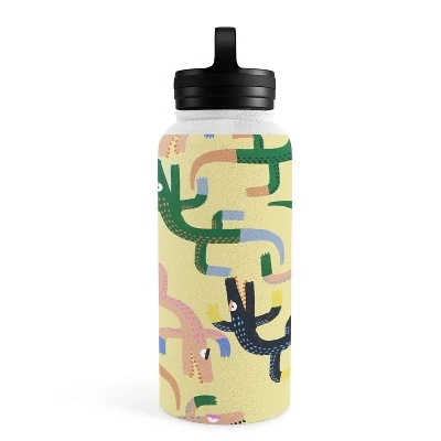 MSRYSTUDIO Crocodile Geometry Water Bottle - Society6 - Image 2