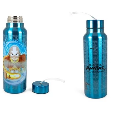 Silver Buffalo Avatar: The Last Airbender Aang Stainless Steel Water Bottle | Holds 27 Ounces