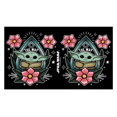 Star Wars The Mandalorian The Child Flower Tattoo Stainless Steel Water Bottle