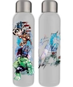 Marvel Comic Avengers Superheroes UV Print 22 Oz. Stainless Steel Water Bottle