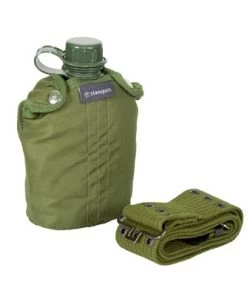 Stansport 1 QT Plastic Canteen with Belt and Cover Set
