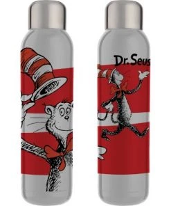 The Cat In The Hat Dr. Seuss Cat In The Hat Striped UV Print 22 Oz. Stainless Steel Water Bottle