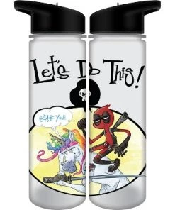 Marvel Comic Deadpool Character 24 Oz. Plastic Water Bottle