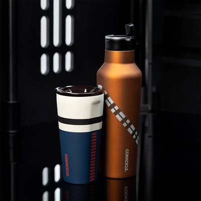 Corkcicle Star Wars 20 Ounce Sport Canteen Triple Insulated Stainless Steel Water Bottle with Straw Cap and Folding Metal Handle, Chewbacca - Image 3