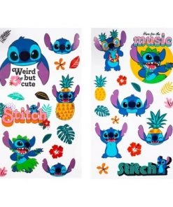 Toynk Silver Buffalo Disney Lilo & Stitch Flowers 32-Ounce Twist Spout Water Bottle And Sticker Set