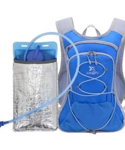 MPM Hydration Backpack with BPA Free Bladder Unisex, Water Resistant, Durable, Light Weight, Adjustable Sizing, Great for Hiking, Running, Biking, Camping