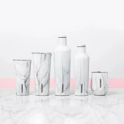 Corkcicle Luxe Collection 12 Oz Triple Insulated Stainless Steel Stemless Travel Cup with Lid & Silicone Bottom for Hot and Cold Drinks, Snowdrift - Image 2