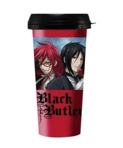 Funky People Black Butler Grell and Sebastian 16oz Travel Cup