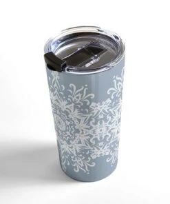 Society6 Lisa Argyropoulos Snowfrost Travel Mug 20 oz Stainless Steel Travel Mug - Deny Designs