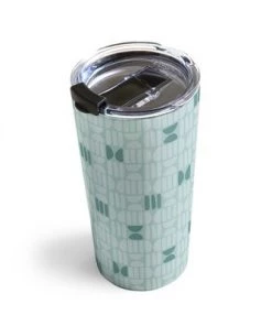Society6 CoastL Studio Bold Minimalism Teal 20 oz Stainless Steel Travel Mug - Deny Designs