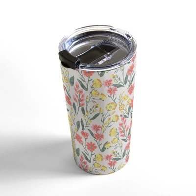 Society6 Schatzi Brown Penelope Floral Summer 20 oz Stainless Steel Travel Mug - Deny Designs