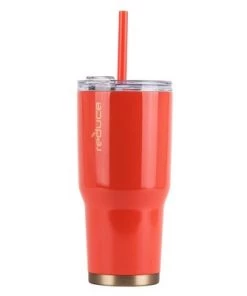 Reduce 34oz Cold1 Insulated Stainless Steel Straw Tumbler Cayenne
