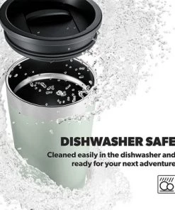 Dometic TMBR32 Thermo 11 Ounce Stainless Steel Non Skid Dishwasher Safe Vacuum Sealed Compact Tumbler Cup with Double Wall Insulation, Moss